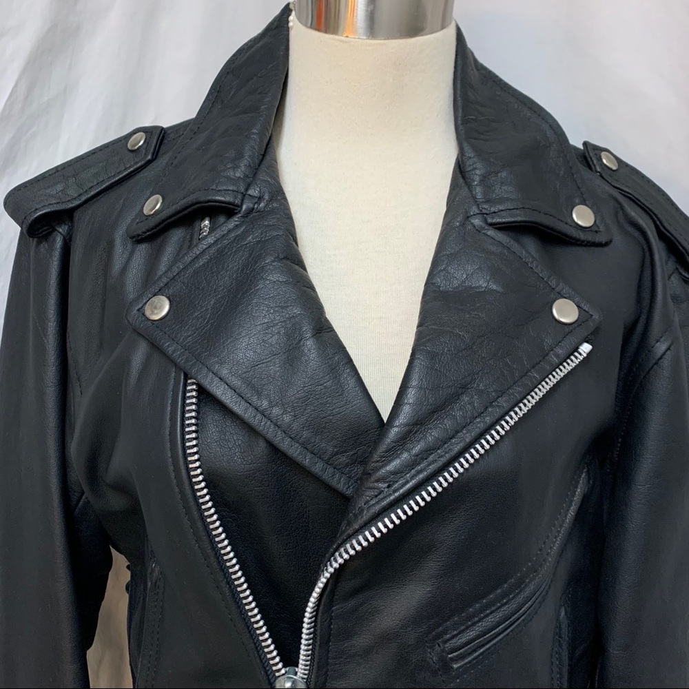 Vintage Leather Motorcycle Jacket - Picture 2 of 9